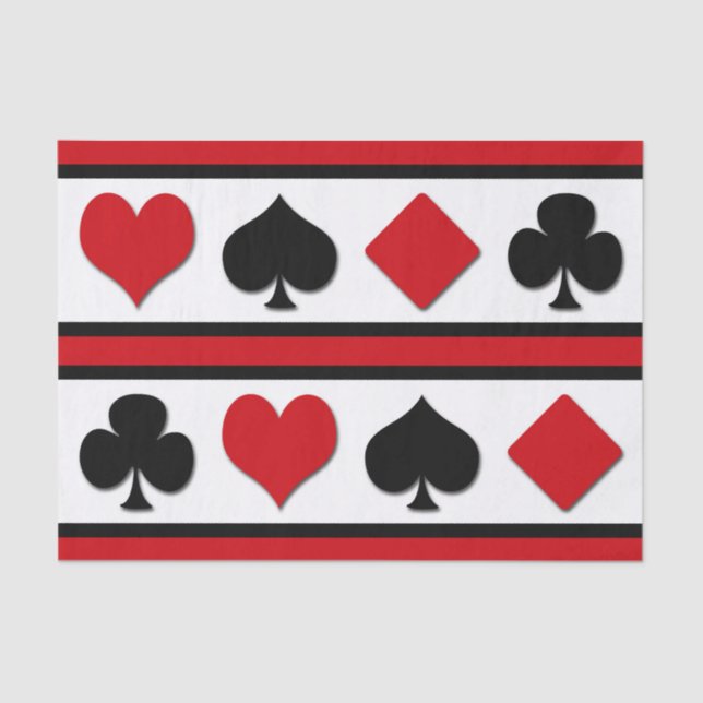 Papel De Seda Cuatro trajes de cartas (Anverso)