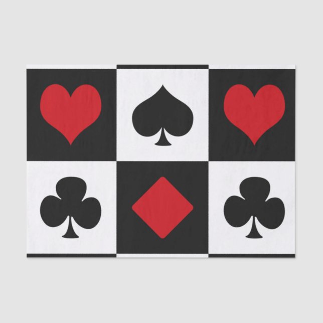 Papel De Seda Cuatro trajes de cartas (Anverso)