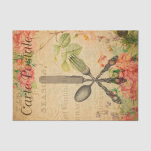 Papel De Seda Cubertería de época Set de Cocina Cuchara de Cuchi