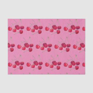 Papel De Seda Cubierta acuática de frutos de cerezas Patrón trop