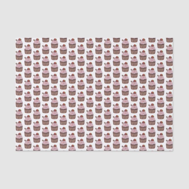 Papel De Seda Cubierta Cubierta De Fresa Cubierta En Acuarela (Anverso)