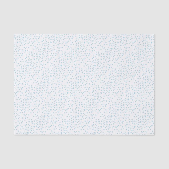 Papel De Seda Cubierta de fondo de corazón flotante azul (Anverso)