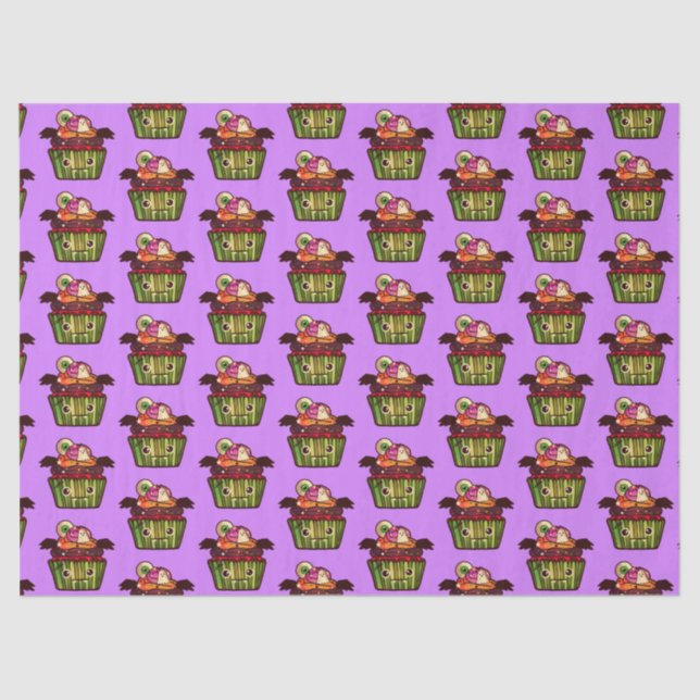 Papel De Seda Cubierta de Halloween espeluznante (Anverso)