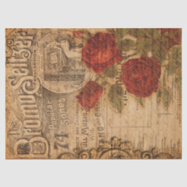 Papel De Seda Cubierta de música vintage y Decoración de Shabby