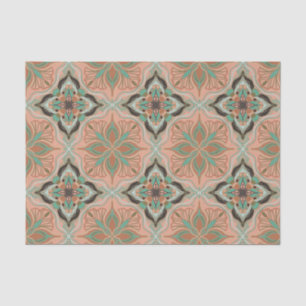 Papel De Seda Cubierta floral rosa marroquí acuarela