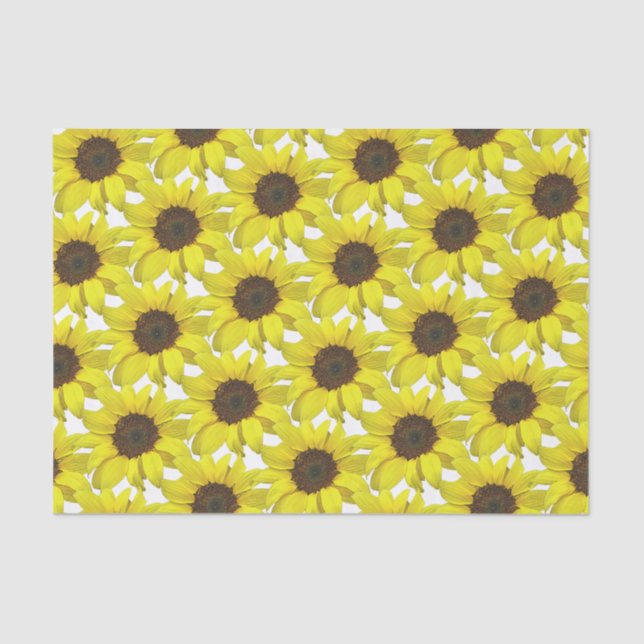 Papel De Seda Cubierto de girasoles  (Anverso)