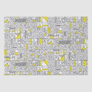 Papel De Seda Cubism Maze