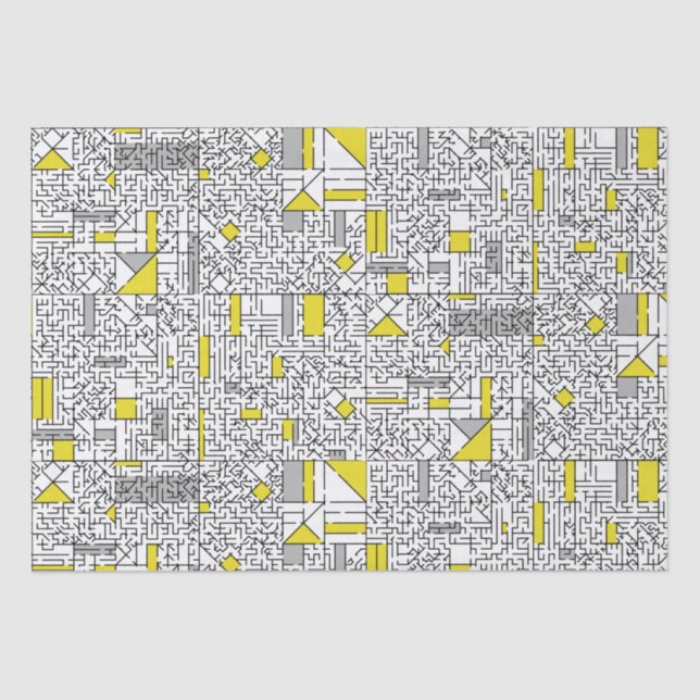Papel De Seda Cubism Maze (Anverso)