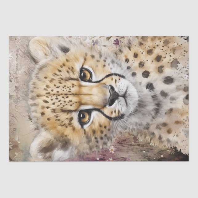 Papel De Seda Cubo de queso lindo gato acuático salvaje (Anverso)