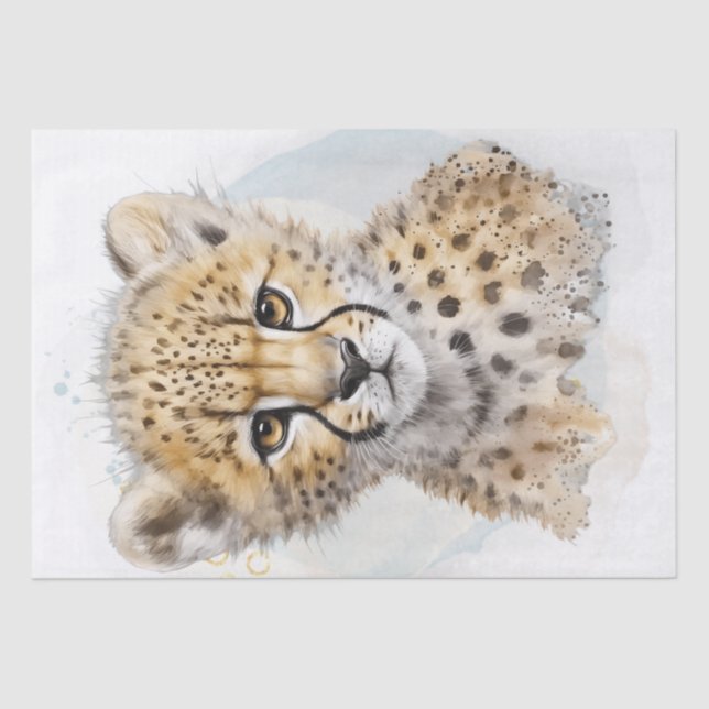 Papel De Seda Cubo de queso lindo gato acuático salvaje (Anverso)