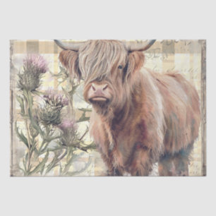 Papel De Seda Cuenca del río Highland Escocia Thistle