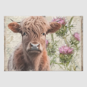 Papel De Seda Cuenca del río Highland Escocia Thistle