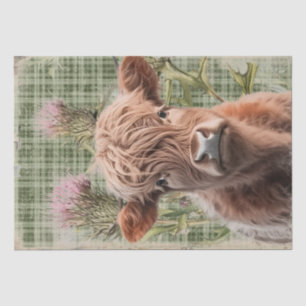 Papel De Seda Cuenca del río Highland Escocia Thistle