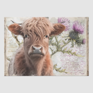 Papel De Seda Cuenca del río Highland Escocia Thistle