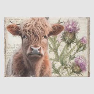 Papel De Seda Cuenca del río Highland Escocia Thistle