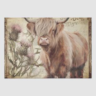 Papel De Seda Cuenca del río Highland Escocia Thistle