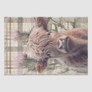 Papel De Seda Cuenca del río Highland Escocia Thistle