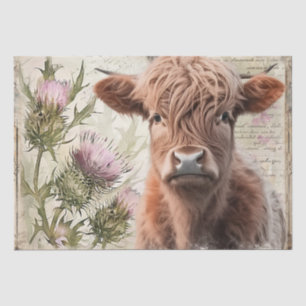 Papel De Seda Cuenca del río Highland Escocia Thistle