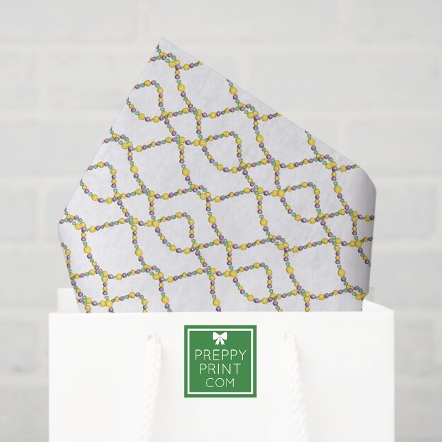 Papel De Seda Cuentas de Mardi Gras con acuarela (Subido por el creador)