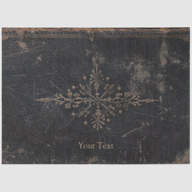 Papel De Seda Cuero de hoja de oro de época (Anverso)