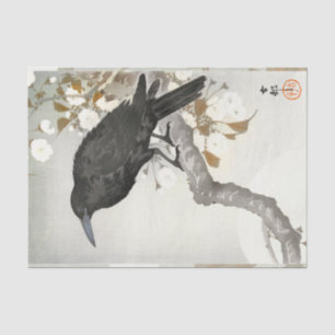 Papel De Seda Cuervo Cuervo Japonés Koson Pájaro
