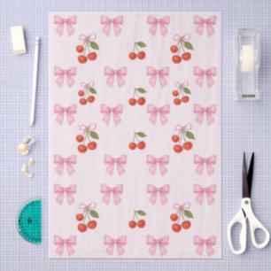 Papel De Seda Cuidada acuarela cerezo rosado Coquette Regalo