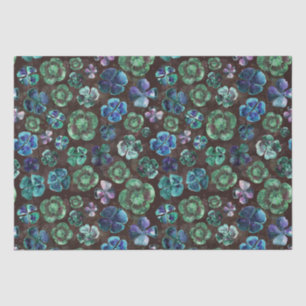 Papel De Seda Cuidada Mano Dibujada Acuarela Lucky Green Clovers