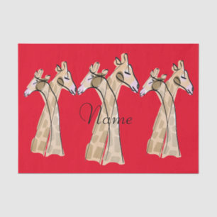 Papel De Seda Cuidada pareja de jirafa Thunder_Cove
