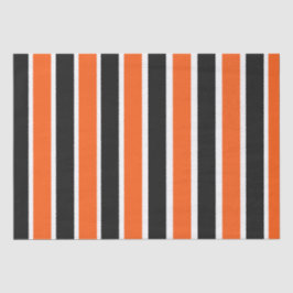 Papel De Seda Cuidadas franjas de Halloween en Naranja y negro