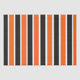 Papel De Seda Cuidadas franjas de Halloween en Naranja y negro
