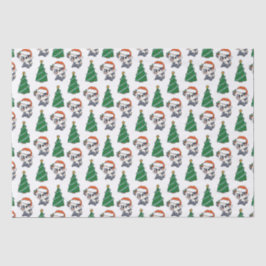 Papel De Seda Cuidado árbol de Navidad Panda Red Santa Hat