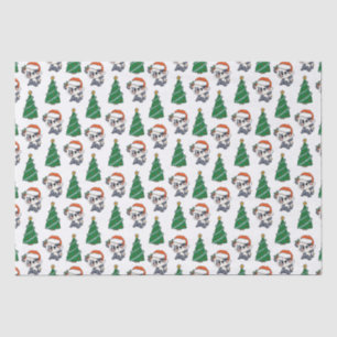 Papel De Seda Cuidado árbol de Navidad Panda Red Santa Hat