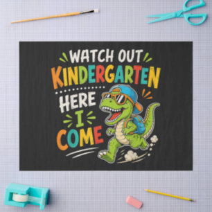 Papel De Seda Cuidado jardín de infancia aquí vengo Dino