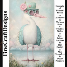 Cuidado Shabby Chic Cottagecore Bird BS9 Decoupage