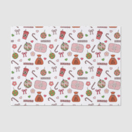 Papel De Seda Cuidados Navidades Retro Blancos