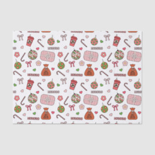 Papel De Seda Cuidados Navidades Retro Blancos