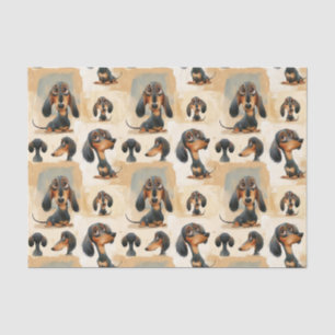 Papel De Seda Cuidados personalizados Daschund cachorros