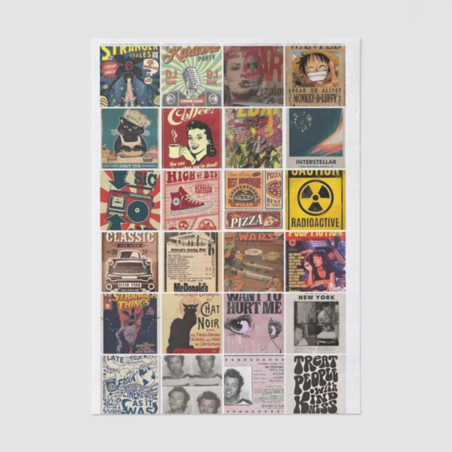 Papel De Seda Cultura Pop Retro (Anverso)