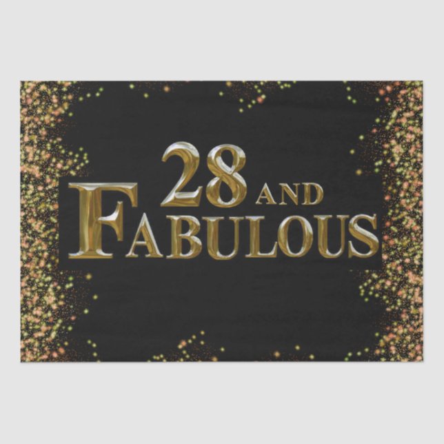 Papel De Seda Cumpleaños 28  (Anverso)