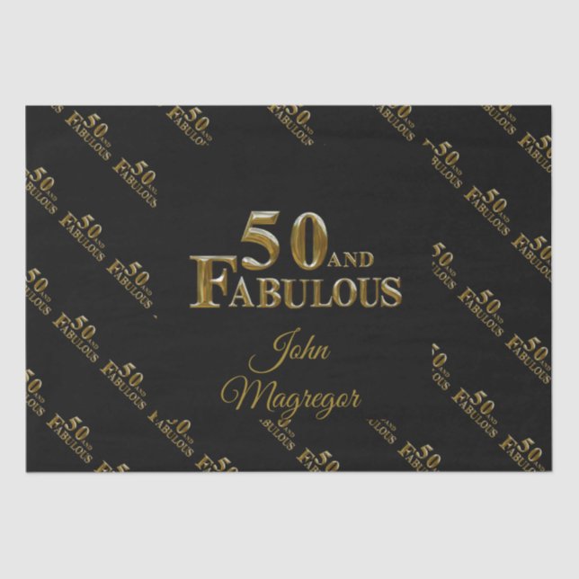 Papel De Seda Cumpleaños 50  (Anverso)