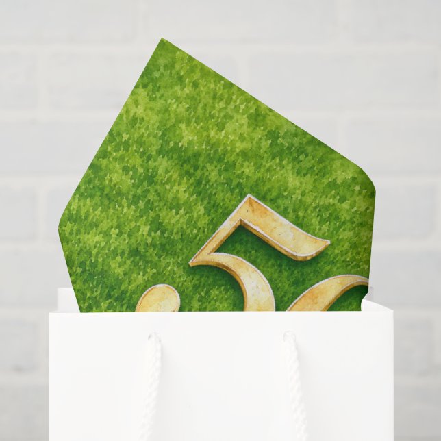 Papel De Seda Cumpleaños 50 de Golf con Número para Golfista (Bolsa de regalo)