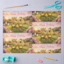 Cumpleaños 50 de Golf para Golfista Mujer con tema
