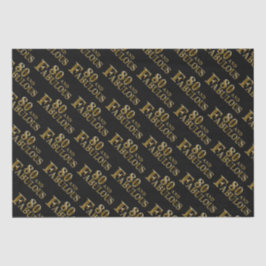 Papel De Seda Cumpleaños 80 