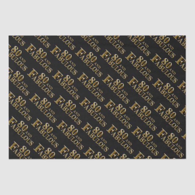 Papel De Seda Cumpleaños 80  (Anverso)