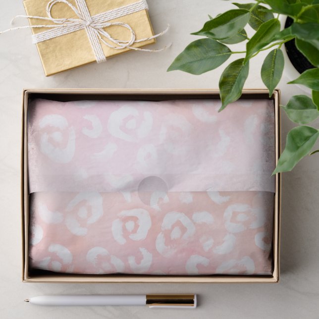 Papel De Seda Cumpleaños Animal Leopardo Rosa Niña (Regalo )