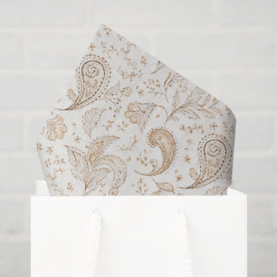 Papel De Seda Cumpleaños bohemio boho marrón crema