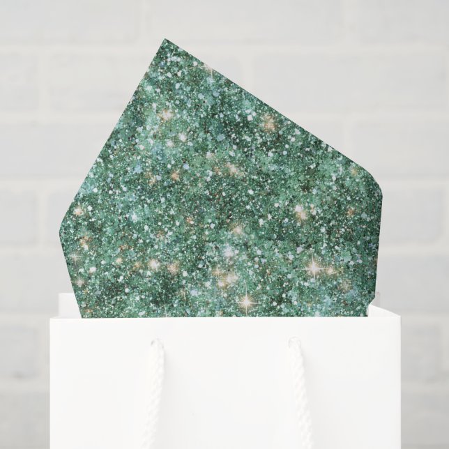 Papel De Seda Cumpleaños Brillante Dorado Verde (Bolsa de regalo)