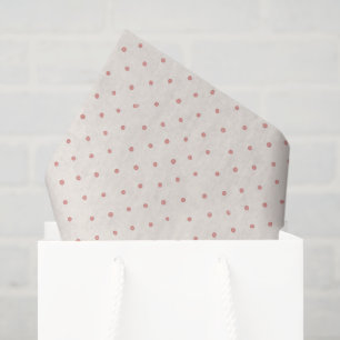 Papel De Seda Cumpleaños Caprichoso de Lunares Rosa Crema