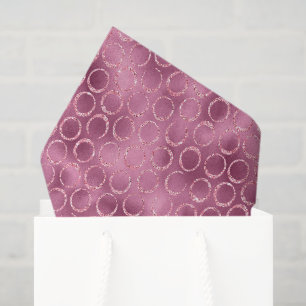 Papel De Seda Cumpleaños Círculos Rosados Brillantes