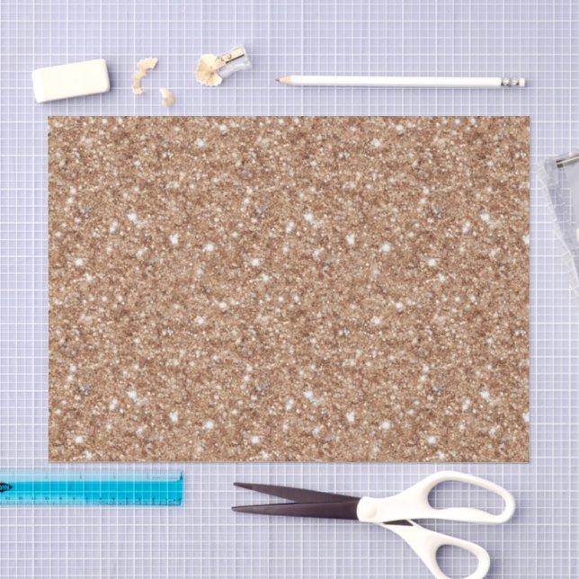 Papel De Seda Cumpleaños con brillo dorado rústico (Artesanía)